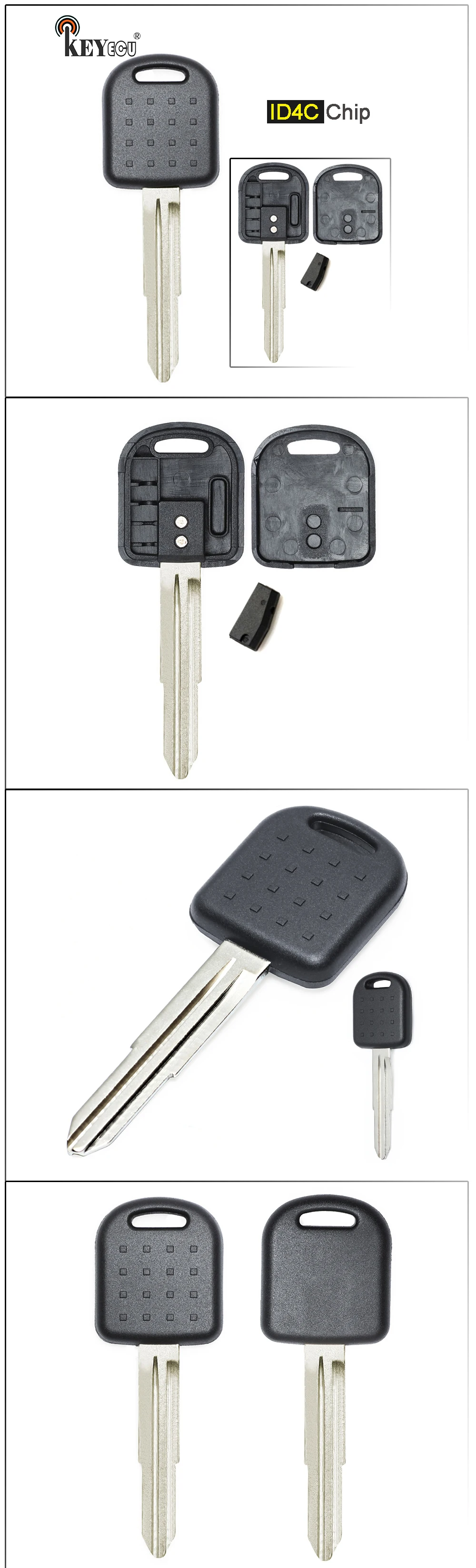 Keyforkess ID4C Sostituzione di Chip Transponder In Bianco Chiave Fob per Suzuki Alto Baleno Grand Vitara Lama di Sinistra -