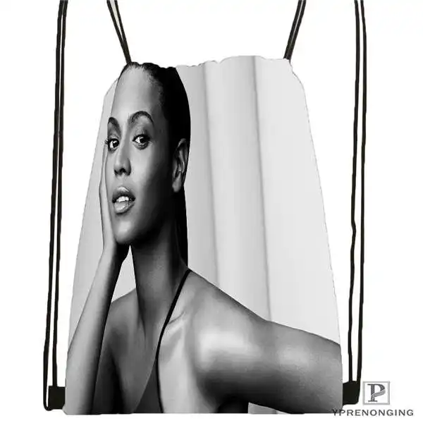 Custom beyonce походная сумка на шнурке для мужчины женщины милый рюкзак дети ранец(черный Назад) 31x40 см#20180611-03-142 - Цвет: Drawstring Backpack