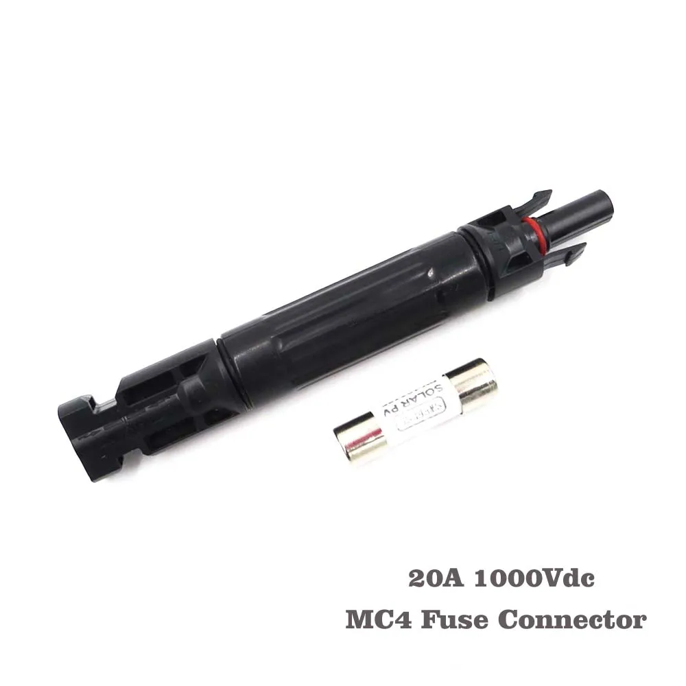 MC4 разъем F Использовать 1000VDC 30A/20A/15A/10A/5A использовать для солнечных батарей Панель держатель MC4 разъем диод гаечный ключ обжимной инструмент - Цвет: MC4 Fuse 20A