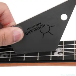 Новый Прорезыватель пазов для струн уровень инструмент-нержавеющая сталь Makers Luthiers гитара инструмент треугольная линейка Прямая поставка