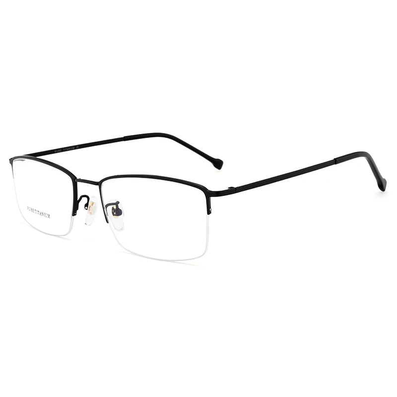 Pure Titanium Glasses Frame Men Prescription glasses Half frame Big size Eyeglasses frame 965 Optical glasses 57-20-145