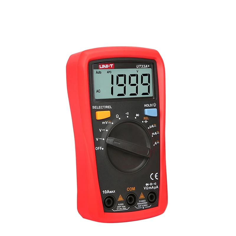 Goedkoop UNI T UT33A + UT33B + UT33C + UT33D + Digitale Multimeter Ac Dc Weerstand + 2mF Capaciteit Ncv Tester met Lcd Backlight