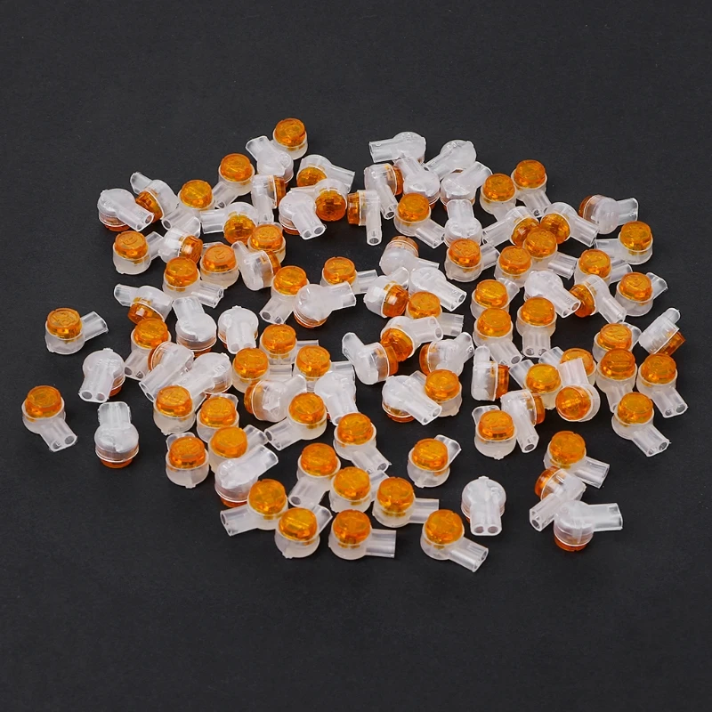 

100Pcs UY2 K2 Connector Grease Filling Butt Wire Line Terminal Connector