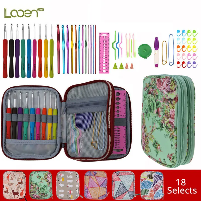 Günstige Looen Häkeln Haken Set Cut Tier Ergonomische Garne Häkeln Stricken Nadel Schere Nähen Set Zubehör DIY Nadel Kunst Handwerk