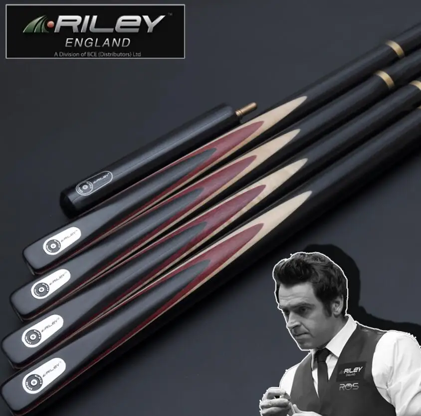 

RILEY High-end Excellent Handmade 3/4 Piece Snooker Cue Kit with Good Case with Extension 9.8mm Billiard Snooker Stick 2019