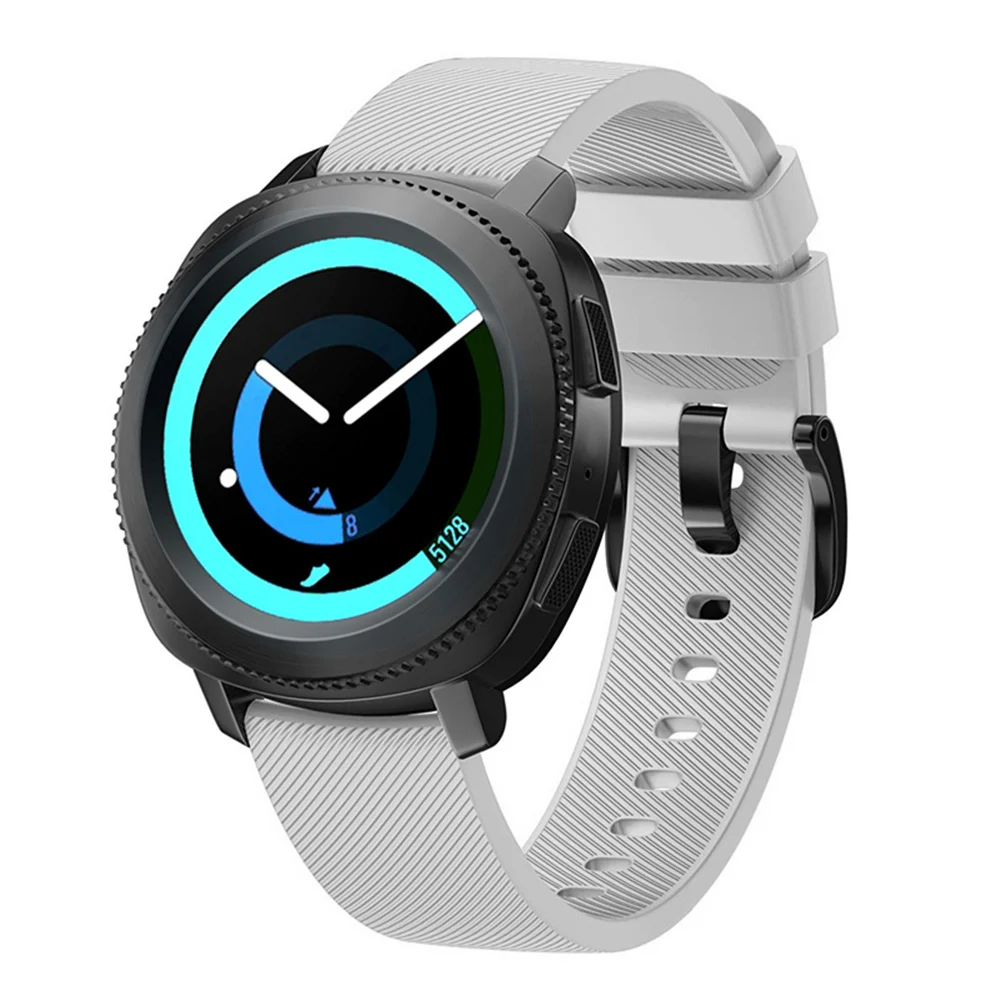 20 мм ремешок для часов samsung galaxy watch active 2 42 мм gear S2 sport Силиконовый ремешок для браслета correa pulseira аксессуары для часов