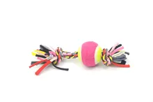 PETSEEKER Pet toys knot colorful cotton rope nylon ball training dog toy puppy dog chew toy toy cotton rope color is different