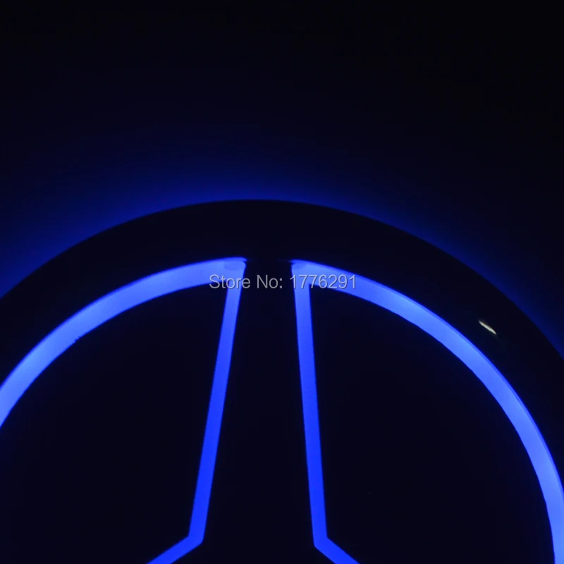 8,7 × 8,7 см Автомобильный светодиодный фонарь на колесо эмблема красный/синий/белый логотип автомобиля передний задний значок для Mercedes Benz S350 S300L