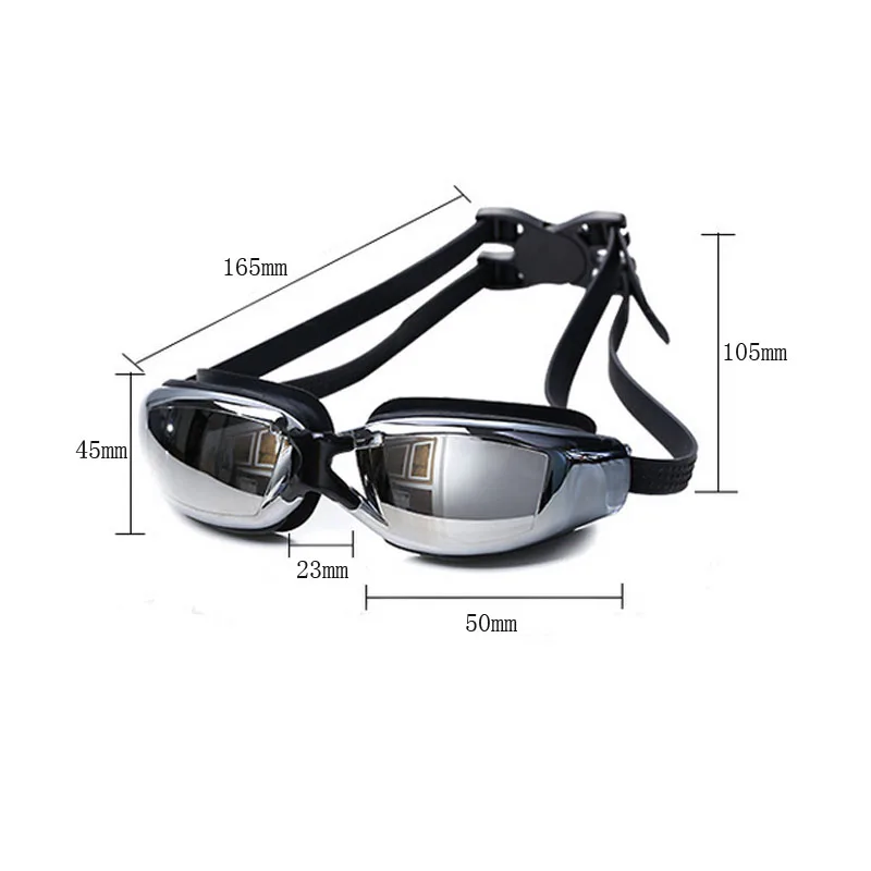 Adults Swimming goggles Men silicon Swimming glasses optical anti fog adjustable swim eyewear Professional water glasses Myopia