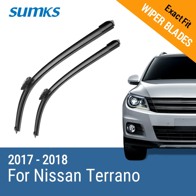 Щетки стеклоочистителя sumks для Nissan Terrano Fit Hook/кнопочные ручки от 1993 до - Цвет: 2017 - 2018