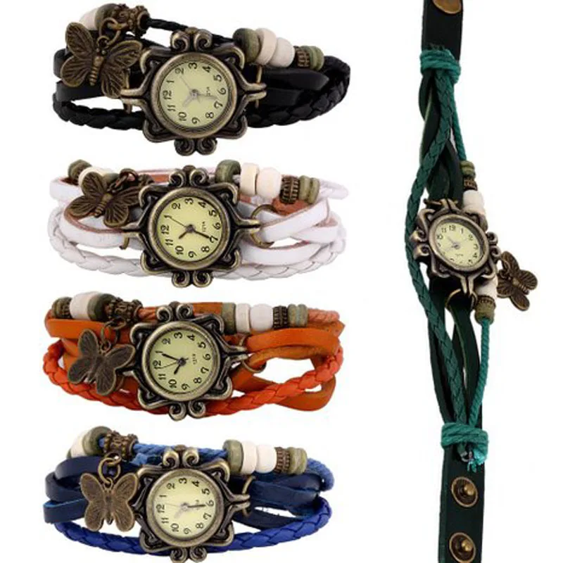 

2019 Reloj 1PC New Wholesale Lot of 5pcs Womens Girls Butterfly Bracelet Wrist Watches New Cool Dece19