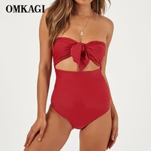 OMKAGI, сексуальный бандо, сдельный купальник, мягкий, для женщин, для купания, для центра, бандаж, для пляжа, топ, купальник