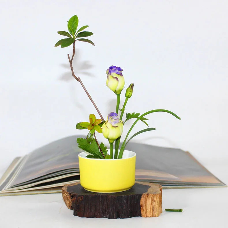 Дзен японский цветок грубая керамическая ваза маленький цветочный горшок икебана керамический Настольный цветочный горшок Емкость для цветов винтажный домашний декор