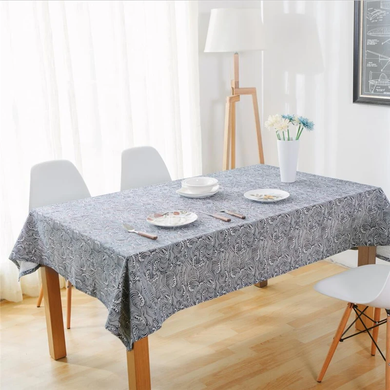 Cotton Linen Fabric Tableclothes For Rectangular Tables 10 Sizes Table Cloth For Table Decor Microwave Oven Cover For Kitchen