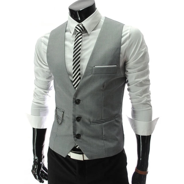 New 2016 Suit Vest Men Plus Size 4XL Hot Brand Waistcoat Male Casual