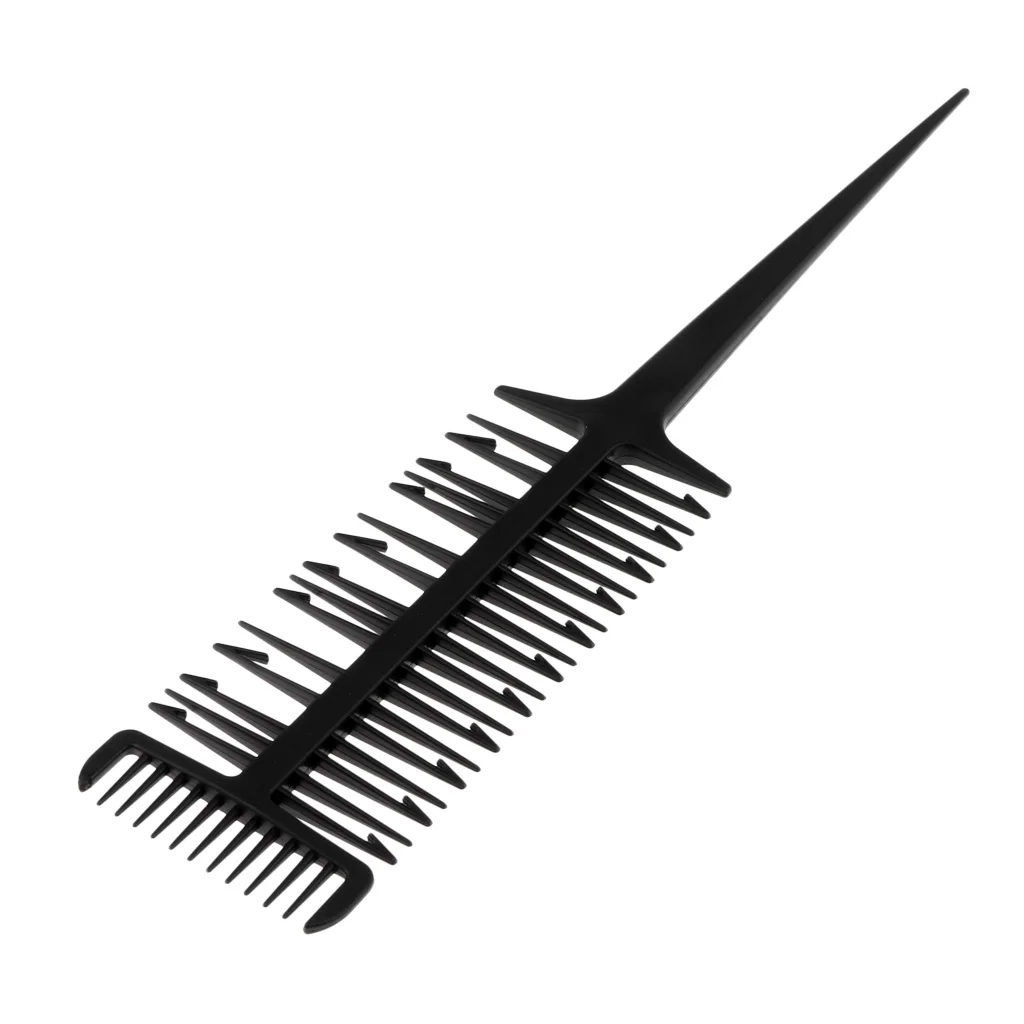 Hairdresser Professional Sectioning Weave Highlighting Salon Coloring Highlights Hair Comb - Black