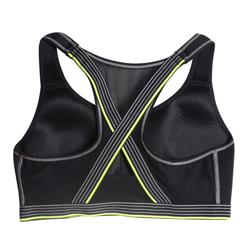 Push Up Sports Bra Women Front Zip Zipper Sport Bras High Impact Top Mujer Sportswear Underwear Fitness Yoga Running Brassiere