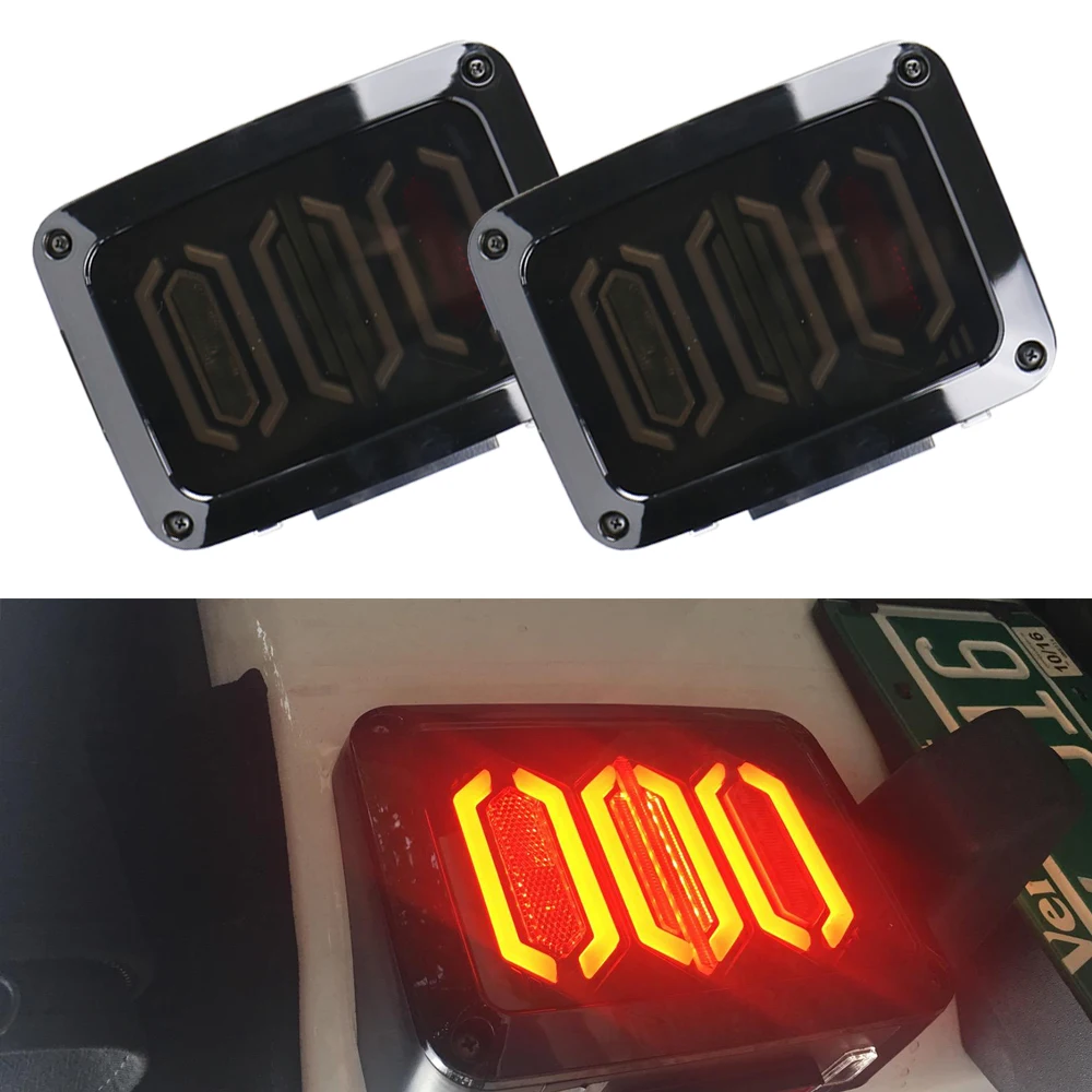 

USA Edition Reverser Brake Turn Signal LED Rear Tail Light Assemblies For Jeep Wrangler With Brake Turning Reverse Tail light