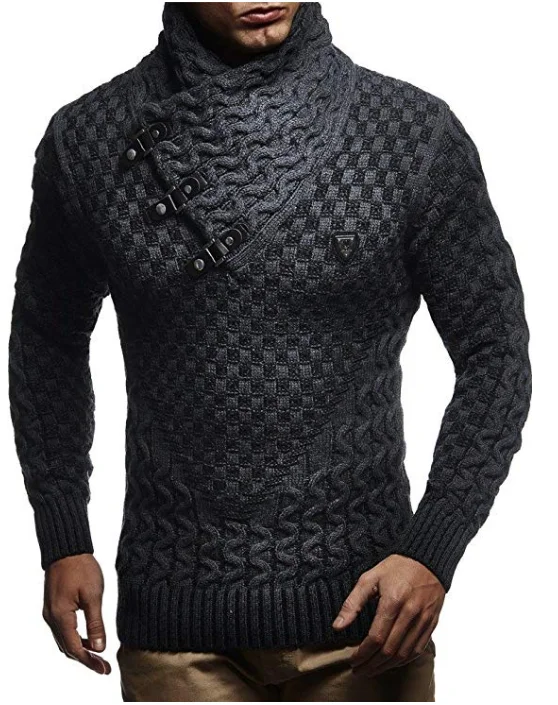 ZOGAA осень/зима, мужской модный пуловер, свитер, водолазка, вязанный бренд, Повседневный свитер, облегающий пуловер, мужской трикотаж