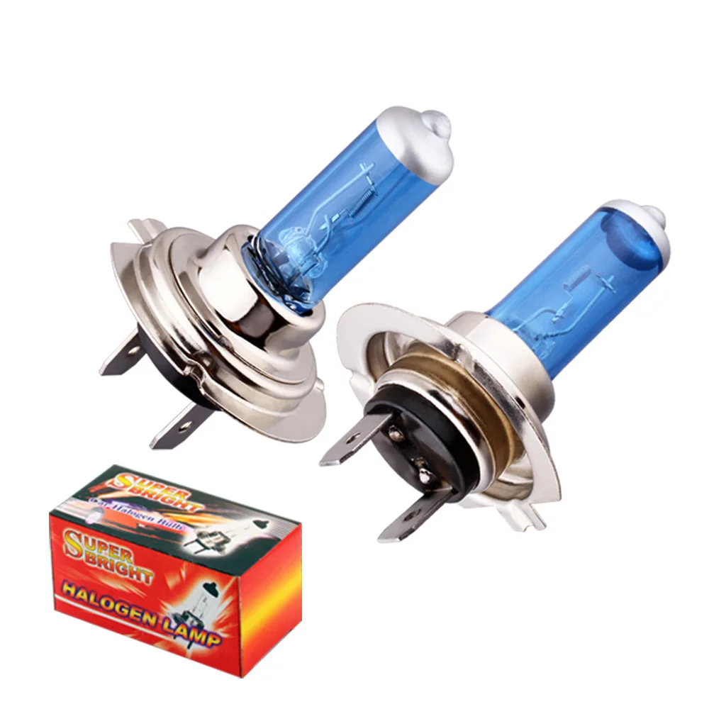 

2pcs H7 Super Bright White Fog Halogen Bulb 100W Car Head Light Lamp V10 12V