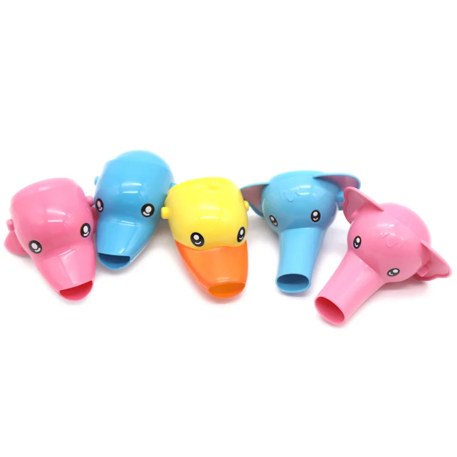 1pc Baby Tubs Water-tap Extend Cute Animals Elephant Dolphin Faucet Extender Kids Convenient Hand Washing Bathroom Sink Gift