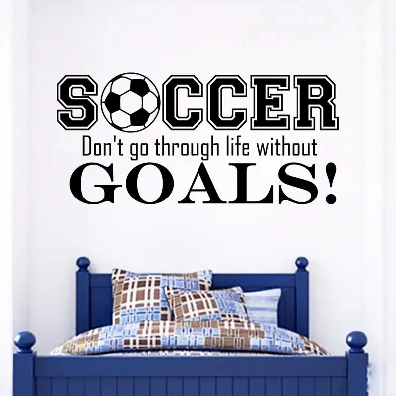Football Sticker Soccer Decal Kids Room Name Posters Vinyl Wall Decals Car Parede Decor Mural Football Sticker