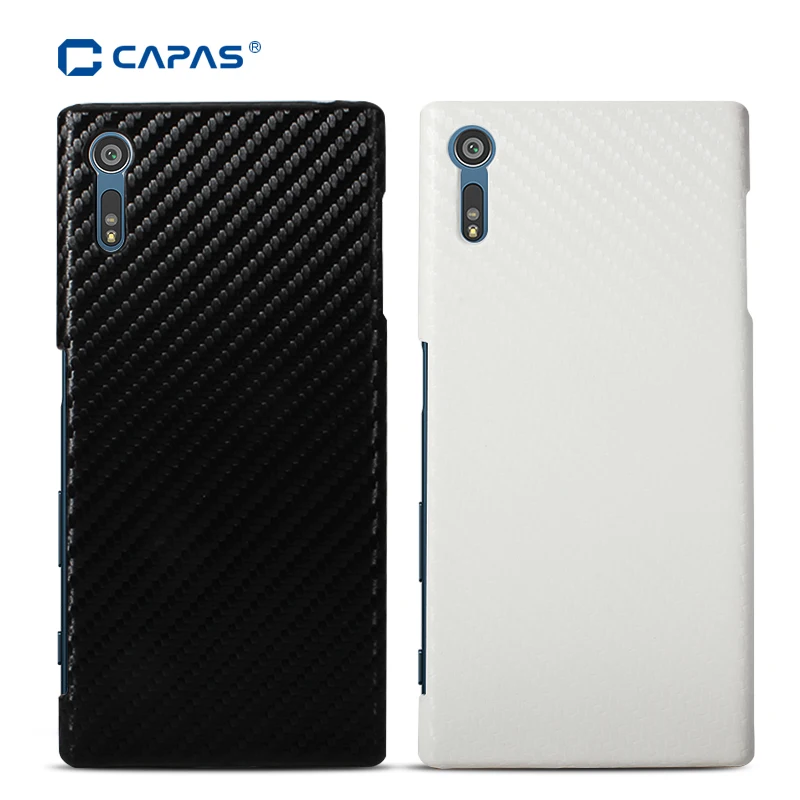 

Original CAPAS Cover for Sony Xperia XZ Case 3D Carbon Fiber Hard PC Phone Case for Sony Xperia XZ Dual F8332 Bling Back Cover
