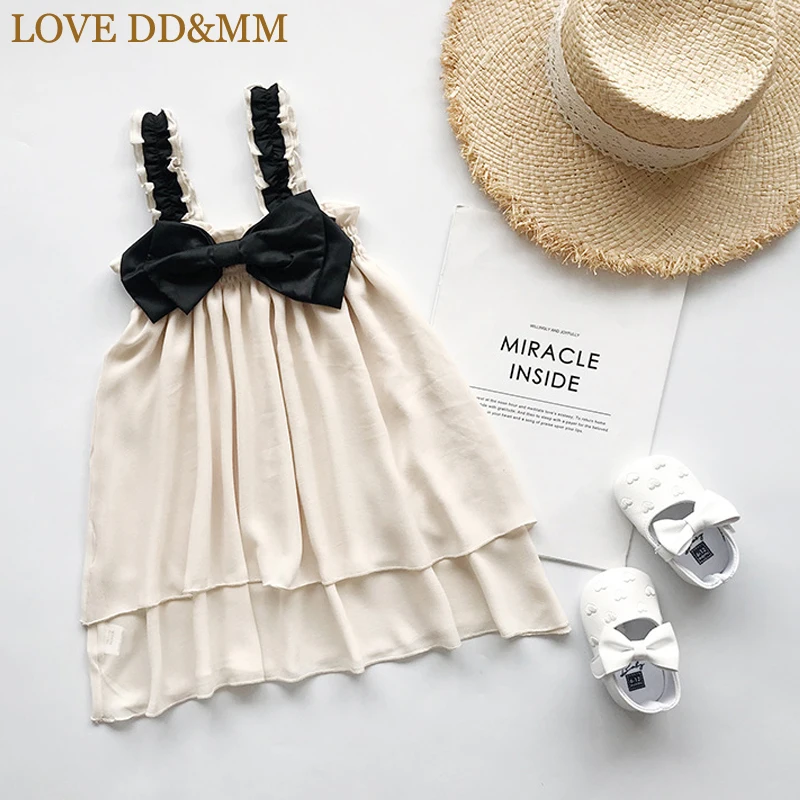 

LOVE DD&MM Girls Dresses 2019 Summer New Children's Clothing Cute Girl Sweet Chiffon Sling Bow Mesh Princess Dress