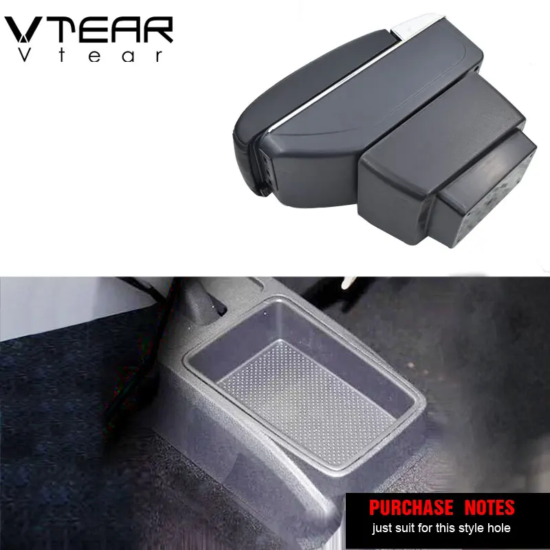 Vtear для Skoda Fabia/Fabia2 аксессуары автомобильный подлокотник кожаный usb интерфейс