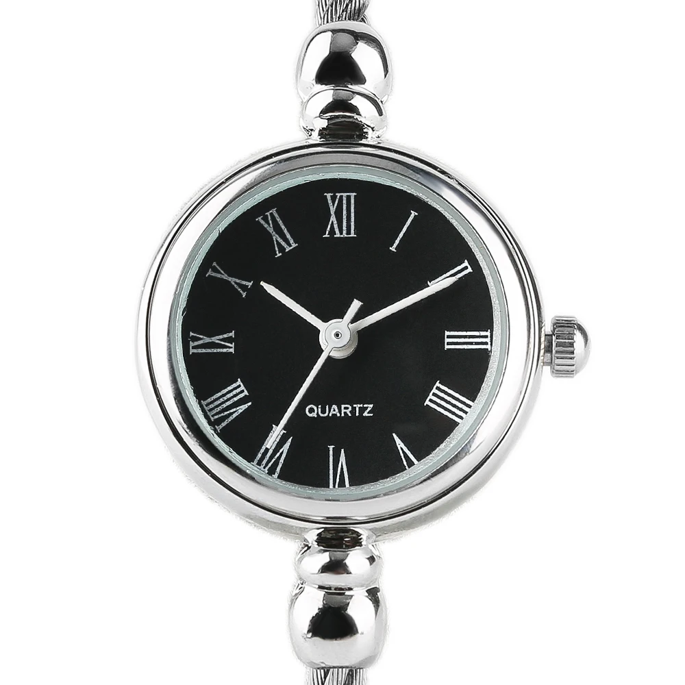 Elegant 2018 New Arrival Women Bangle Watch Roman Number Dial Quartz Wrist Watch Simple Rotating Twist Stainless Steel Band (4)