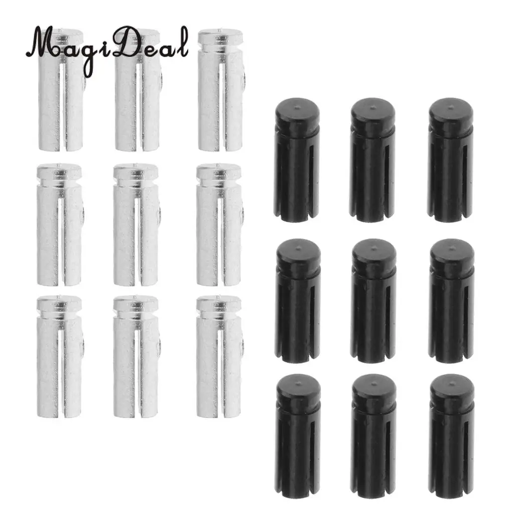 18pcs Flight Protectors Durable Design Pro Anodised Aluminum Dart Flight Savers / Protectors -Black/Silver