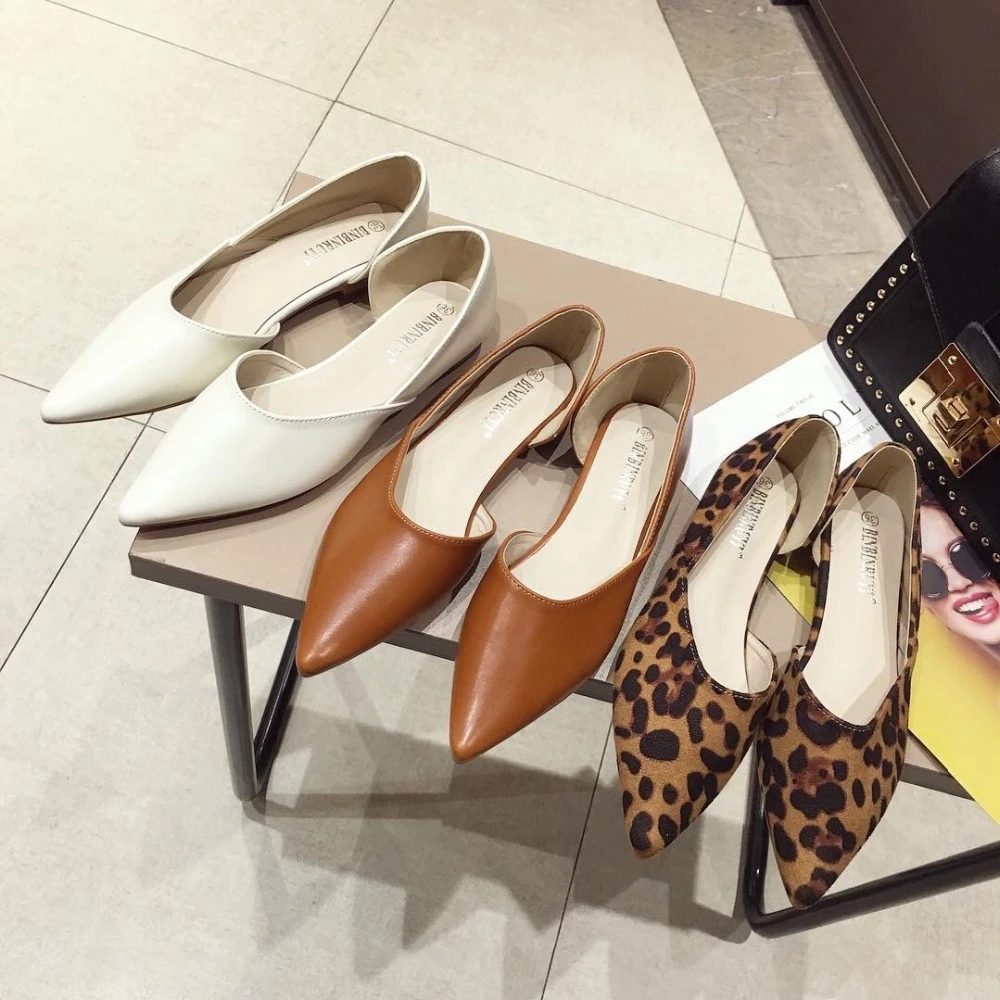 leopard cut out flats