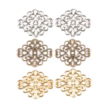 

20pcs mix Filigree Round Wraps Connectors Metal Crafts Gift Decoration DIY Findings Scrapbooking craft ykl0749