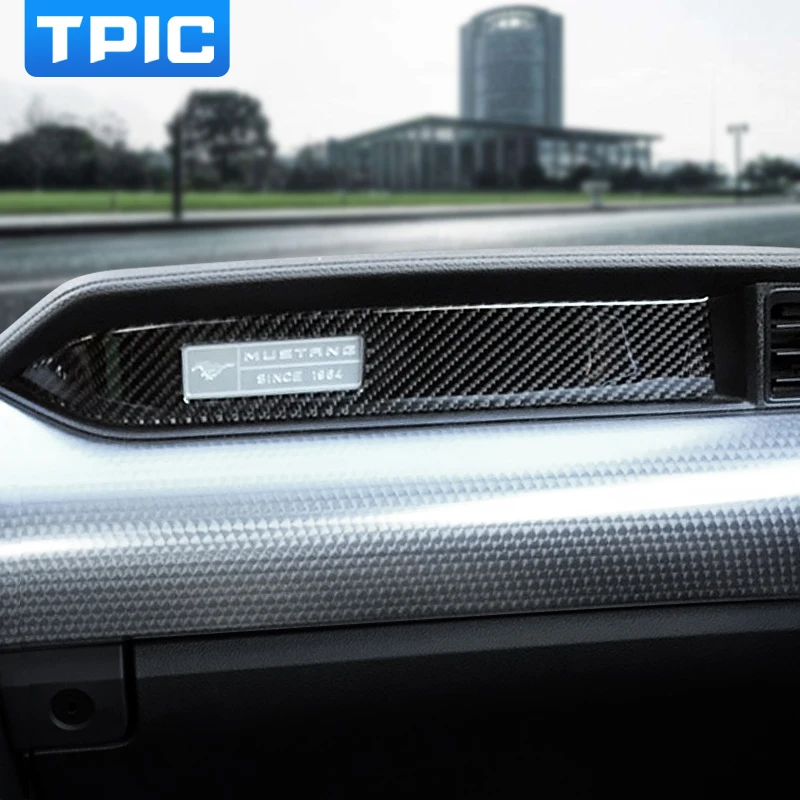 Украшение интерьера автомобиля Углеродные тканевые полоски приборная панель автомобильные наклейки и наклейки для Ford mustang- аксессуары