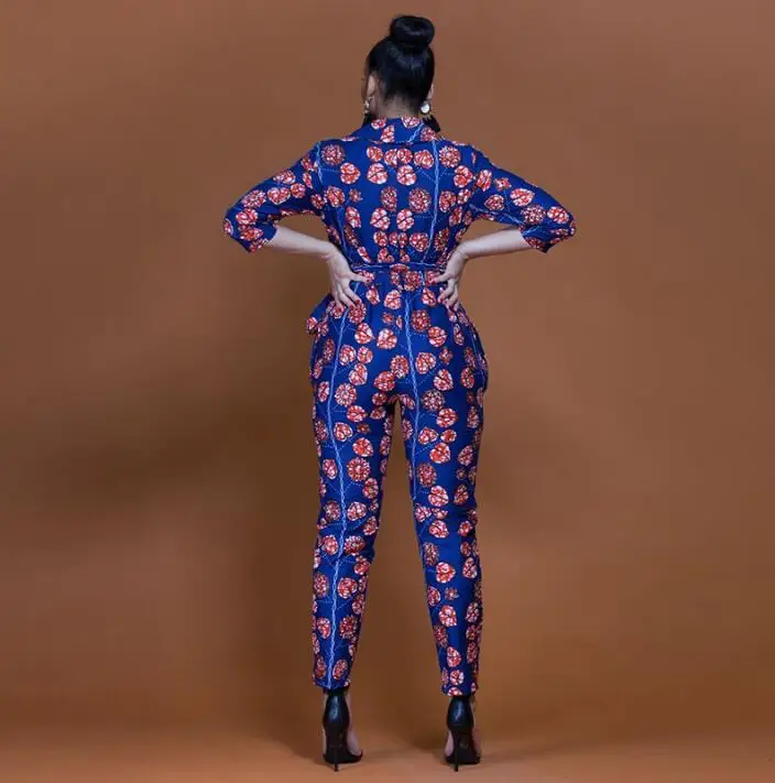 

Women Summer Clothes Short Sleeve Deep V-Neck Ladies Floral Print Casual Playsuit loose Party Jumpsuit Long Trouser Polyester