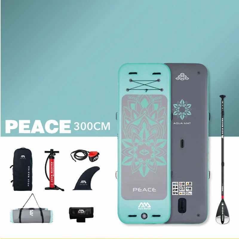 АКВА МАРИНА мира SUP доска Paddleboard надувная весла стоячая для йоги 300*100*15 см весло