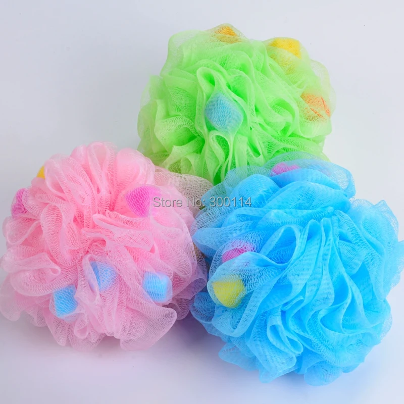 Esponja de Banho Bola de Banho Acessórios de Banho Purificador de Banho com Duche 40g de Alta Excelente Tamanho Grande Densidade Esfoliante Massagem Corporal 500 Pcs 9 Alta Densidade Esponja de Banho Bola de