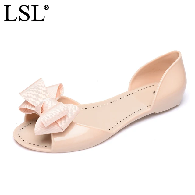 New P Toe Women Flats Shoes Causal Beach Bow Tie Jelly Woman New P Toe Women Flats Shoes Causal Beach Bow Tie Jelly Woman Summer Flip Flops Slippers