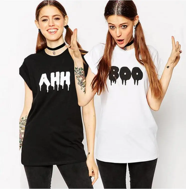 Новые лучшие друзья футболка BFF забавная для женщин Twins Топы Футболка Femme черный