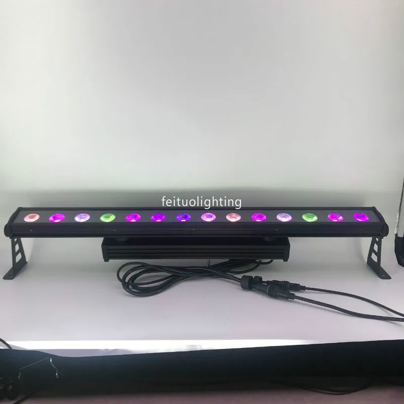 

2pcs/lot 14x15w IP65 Wall Washer Linear LED Bar Light RGBWA UV 6IN1 Dot Control Waterproof LED Floodlight Building Decor