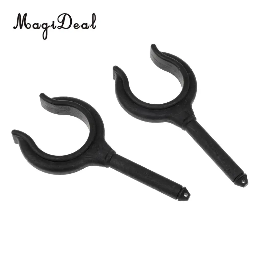 MagiDeal Durable 2Pcs Black Nylon Marine Boat Dinghy Oar Lock Rowlock Horn Side Mount Rowing Boat Kit for Kayak Canoe Yacht Acce