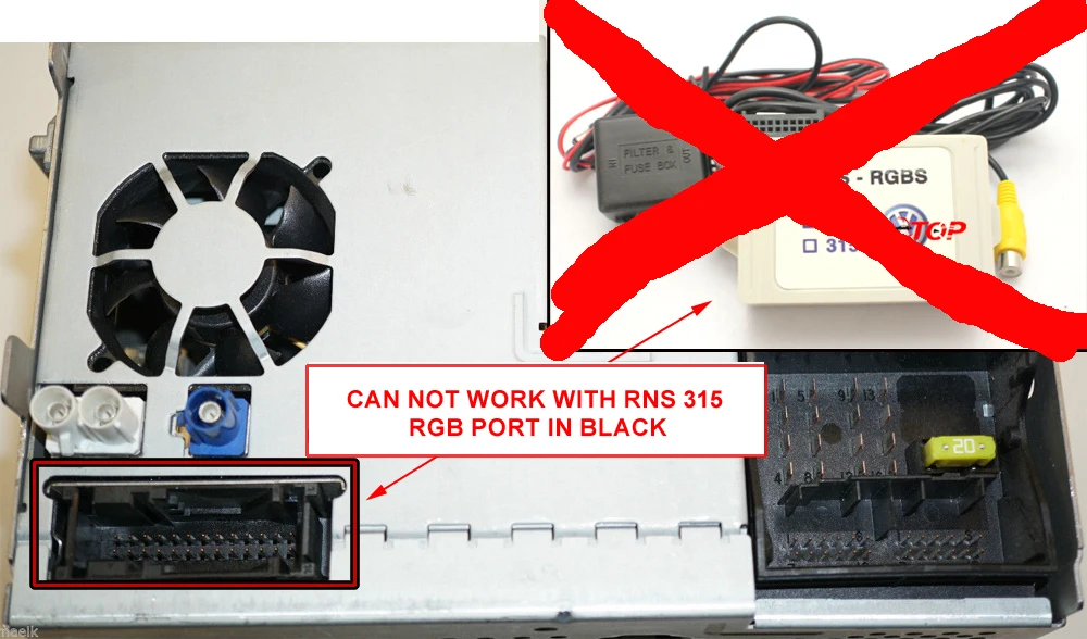 V9.3 Aftermarket камера заднего вида CVBS AV преобразователь RGB адаптер для Фольксваген RCD510 RNS510 RNS 510 315 парковка