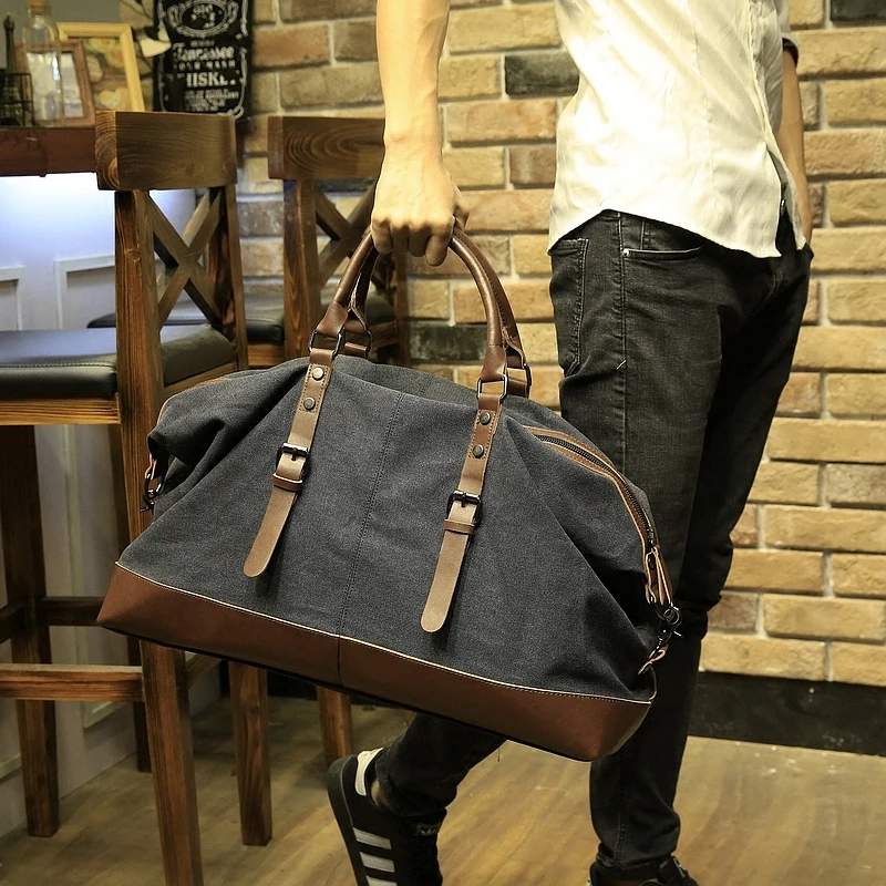 Брендовая Повседневная Вместительная дорожная мужская сумка-мессенджер, Портативная сумка, многофункциональная сумка на плечо, холщовая винтажная сумка-портфель