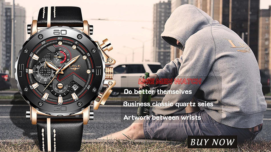 Reloj Hombre LIGE, модные спортивные мужские часы с хронографом, Топ бренд, Роскошные военные кварцевые часы, мужские часы