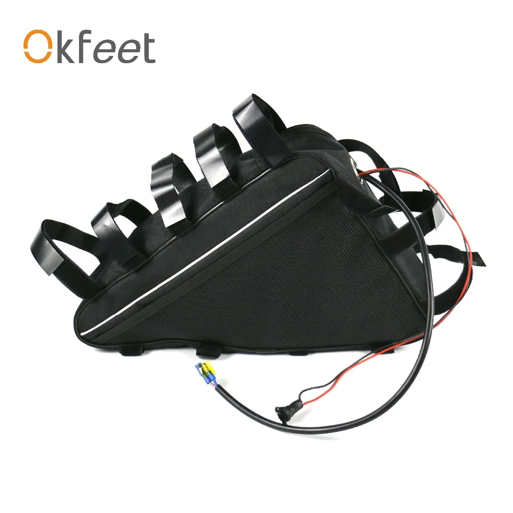 Clearance Okfeet  Battery 48V18.2AH For Electric Bicycle Lithium  Triangle Battery Samsung Cell E Bike Battery With 3A Charger 0