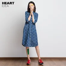Lynette's chinoisury, летнее женское платье размера плюс, длинный дизайн, женское джинсовое платье с коротким рукавом и принтом, цельное платье