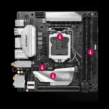 ROG STRIX Z370-I игровая материнская плата Z370 Mini ITX маленькая плата RGB светодиодный двойной M.2 материнская плата для любителей игр