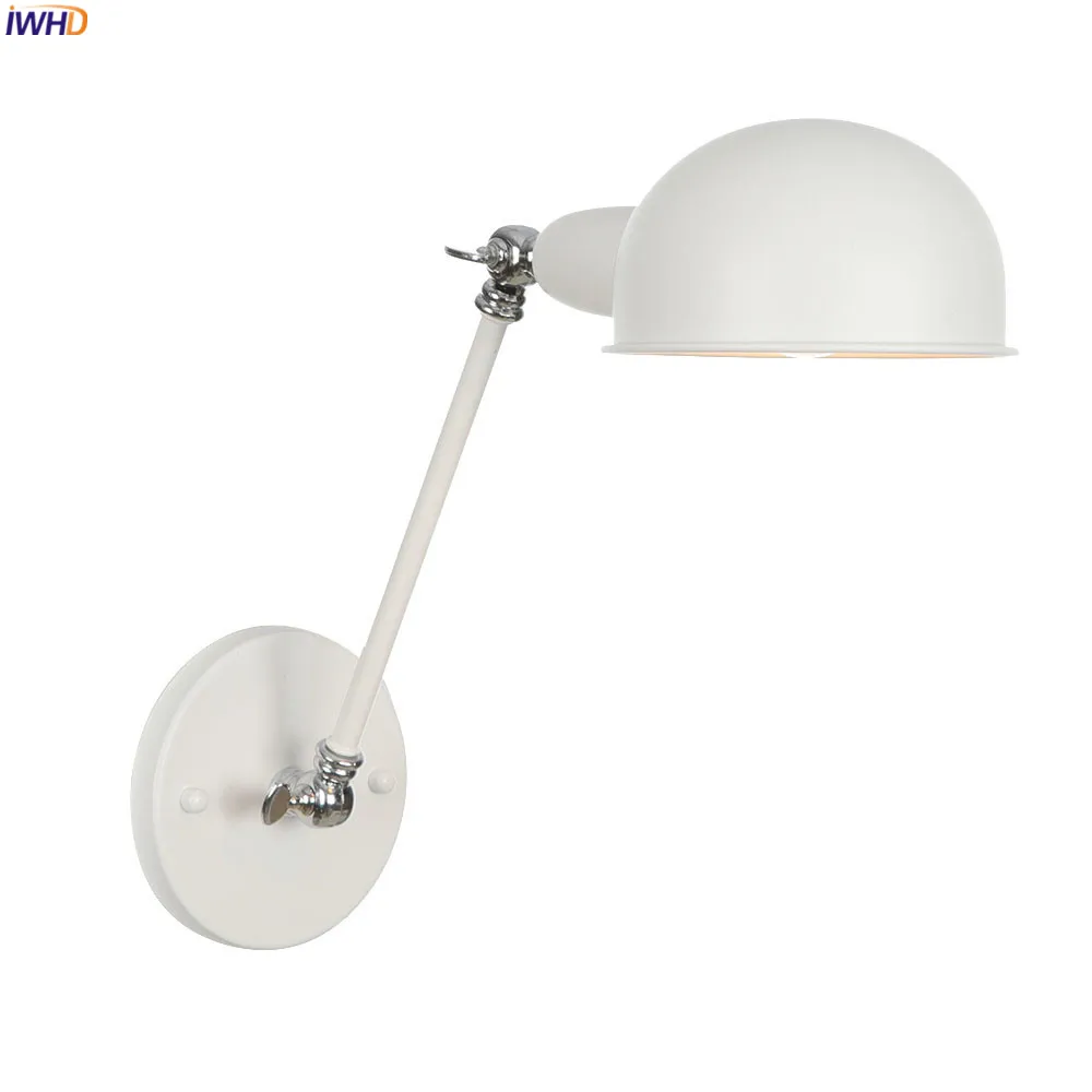 IWHD Лофт промышленный Ретро крепеж для настенных светильников ванная комната спальня рядом с лампой винтажный настенный светильник светодиодный светильник