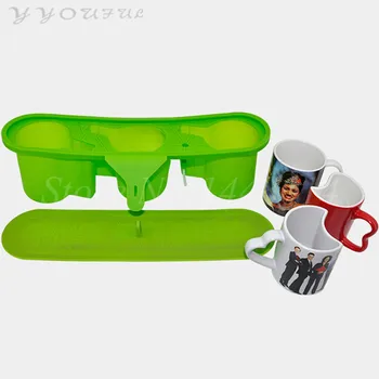 

High quality 110Z Thermostability Silicone Rubber Mug Fixture Clamp For Irregular Mug cup 3D Sublimation Machine Silicone Mould