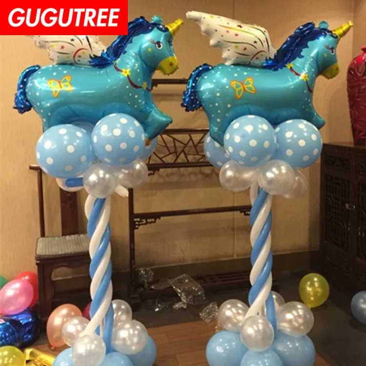 

GUGUTREE PARTY 75*61cm pink blue unicorn horse foil ballon wedding event christmas halloween festival birthday party HY-147